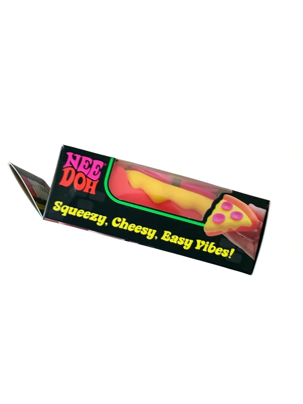 Authentic Needoh NEW Pizza Squeezza Squishy Orange Crust Fidget NIB